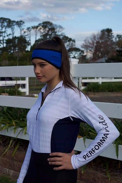 performa ride ear warmer blue