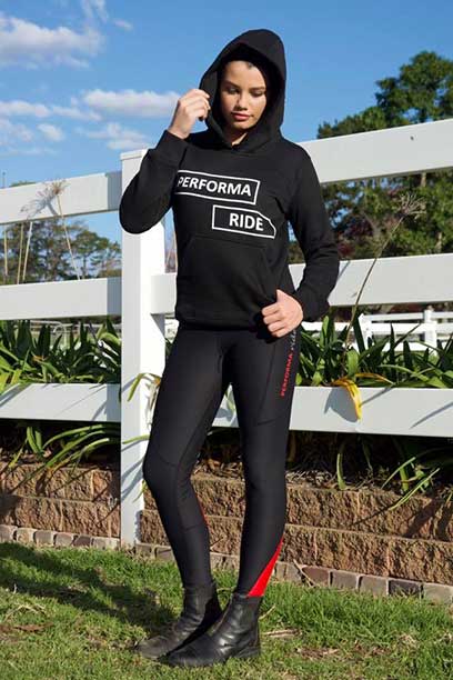 performa ride hoodie black