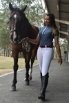 performa ride grey frill neck shirt