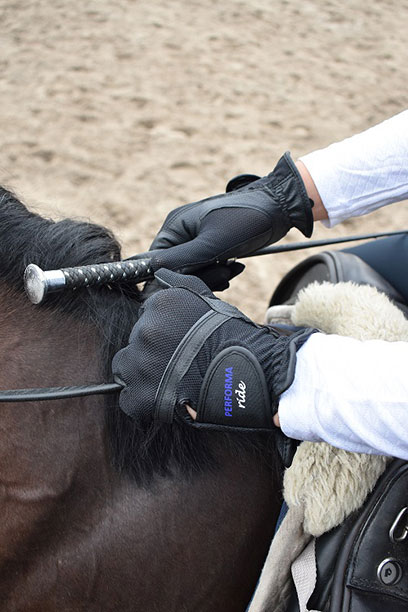 performa ride horse riding glove black 1