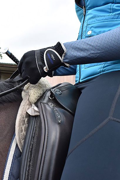performa ride horse riding glove silver