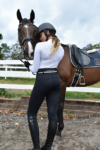 performa ride black flexion horse riding tights back