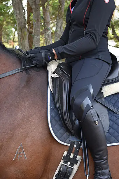 performa ride black flexion horse riding tights side2