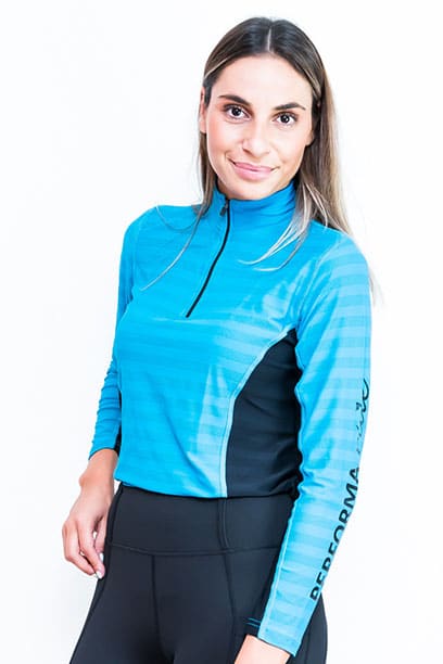 horse riding tech shirt aqua front performa ride