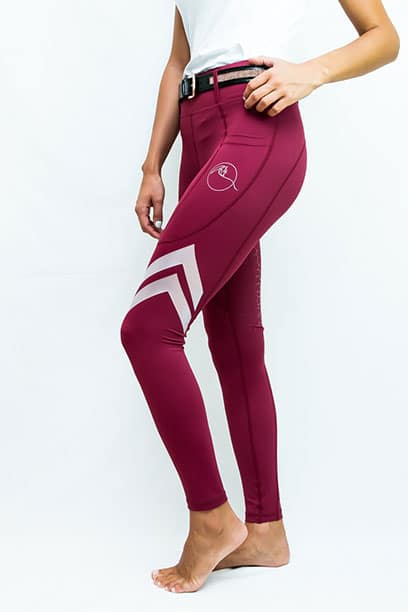 horse riding tight flexion burgundy performa ride