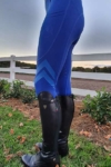flexion horse riding tights sapphire left side performa ride