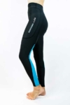 horse riding tights winter thermal colour block aqua performa ride