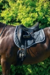 liquid glitter jump saddle pad silver left side performa ride
