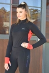 base layer horse riding top red left front side performa ride