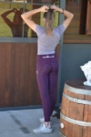 horse riding tights double pocket full stick grape back side performa ride