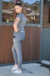 horse riding tights double pocket full stick grey left back side phone half in pocket performa ride