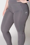 double pocket full seat equestrian riding tights grey front left a performa ride