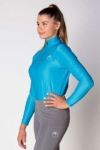 equestrian blue glacier long sleeve baselayer left side b performa ride