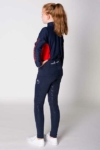 equestrian technical shirt youth red navy back left performa ride