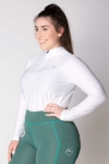 equestrian white glacier long sleeve baselayer top left side a performa ride