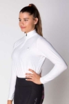 equestrian white glacier long sleeve baselayer top left side b performa ride