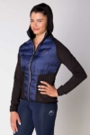 freedom hybrid equestrian jacket navy black hood on front left b performa ride