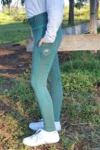 youth disrupt horse riding tights green left performa ride