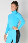 equestrian top chill base layer aqua front b performa ride