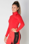 equestrian top chill base layer red front b performa ride