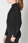 equestrian child technical long sleeve top black left side performa ride