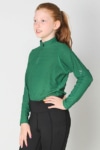 equestrian child technical long sleeve top green front left performa ride