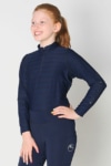 equestrian child technical long sleeve top navy front left performa ride