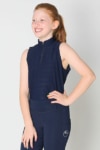 equestrian child technical sleeveless top navy front left performa ride