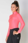 glacier long sleeve slim fit equestrian top adult flamingo front a performa ride