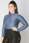 glacier long sleeve slim fit equestrian top adult grey front b performa ride