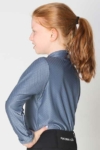 glacier long sleeve slim fit equestrian top youth grey left side performa ride