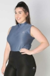glacier sleeveless slim fit equestrian top grey front b performa ride