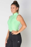 glacier sleeveless slim fit equestrian top mint front a performa ride