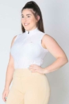 glacier sleeveless slim fit equestrian top white front b performa ride