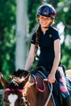 youth logo t shirt navy front on horse performa ride