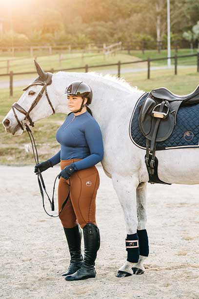 double pocket equestrian riding tights coffee left performa ride