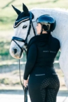 luna baselayer equestrian top black back left model b performa ride