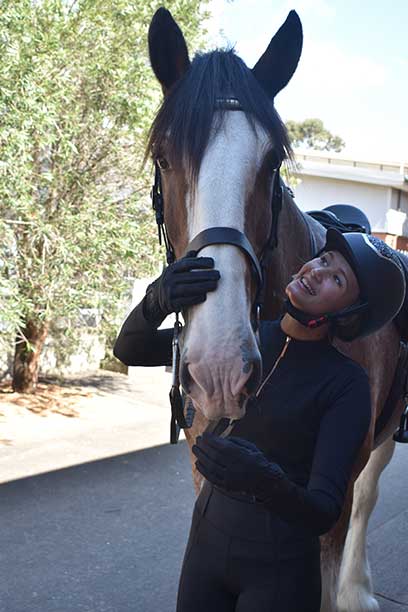 luna baselayer equestrian top black front performa ride