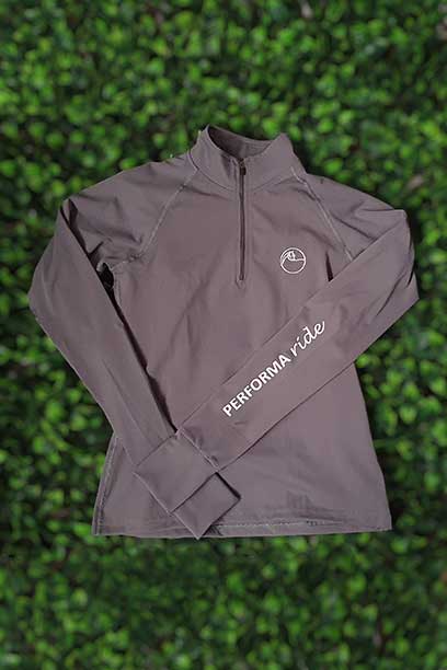 equestrian top disrupt base layer grey performa ride