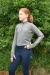disrupt kids baselayer equestrian top grey front left performa ride