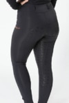 spark horse riding tights black left back closeup performa ride