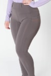 spark horse riding tights grey left front close model a performa ride