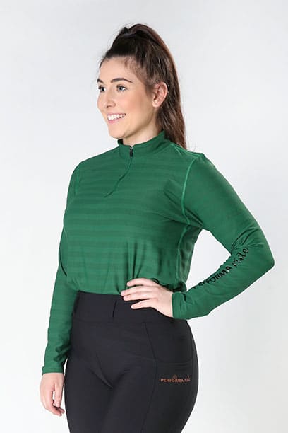 technical shirt relaxed fit green front left performa ride