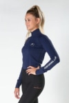 disrupt spring base layer equestrian top navy front left performa ride