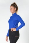 long sleeve summer riding top royal blue front left performa ride