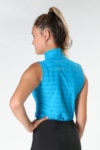 sleeveless summer equestrian top royal aqua back left model b performa ride