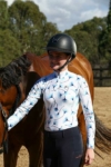 flower print glacier long sleeve top front performa ride