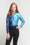 fox glacier long sleeve top youth front performa ride