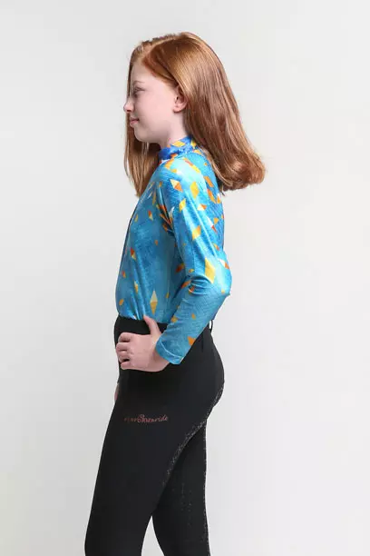 fox glacier long sleeve top youth left side performa ride