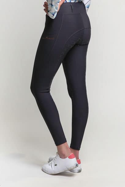 grey evolve horse riding tights back left performa ride